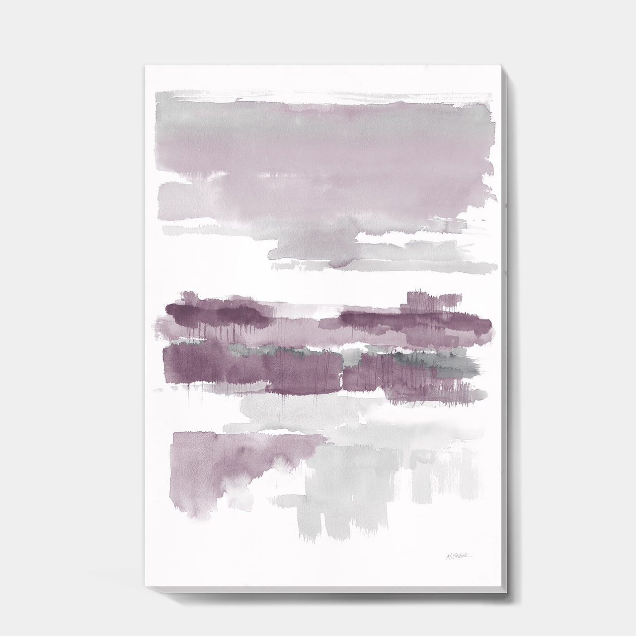 Designart - Purple Amethyst Wetlands - Traditional Premium Canvas Wall Art